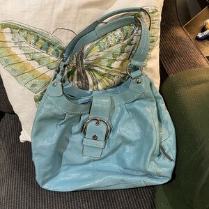 Coach - Lynne Hobo Bag - Blue Patent Leather Bag